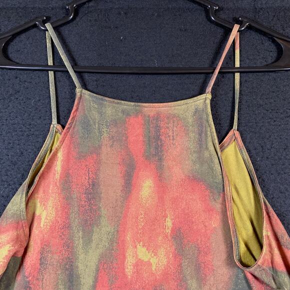 Anthropologie Silence + Noise Womens Tank Tie Dye Geometric Flowy VNeck Medium - Picture 9 of 10